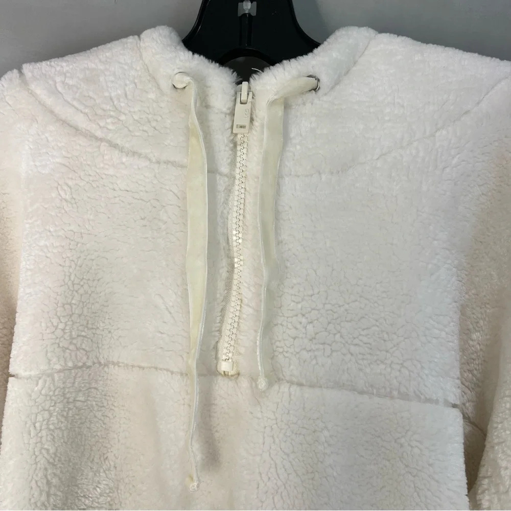 UGG AUSTRALIA KAILANI SHERPA HOODIE  PULLOVER CREAM SIZE M - Picture 6 of 14